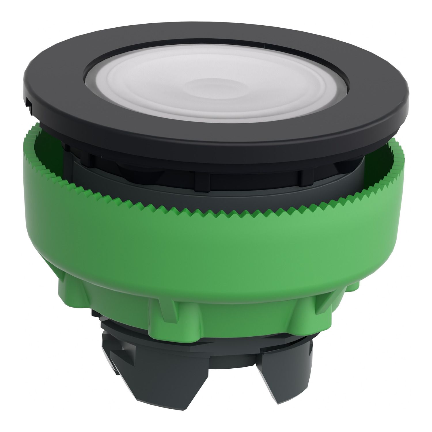 Picture of Head for pilot light, Harmony XB5, antimicrobial, plastic, white, 30mm, universal LED, plain lens