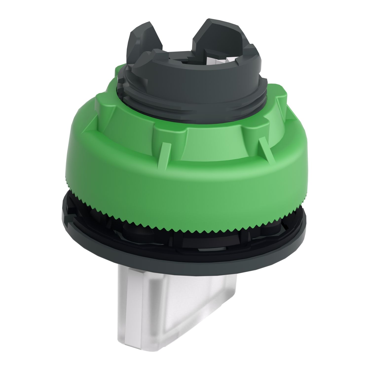Picture of Head for illuminated selector switch, Harmony XB5, plastic, white handle, universal LED, 2 positions, stay put