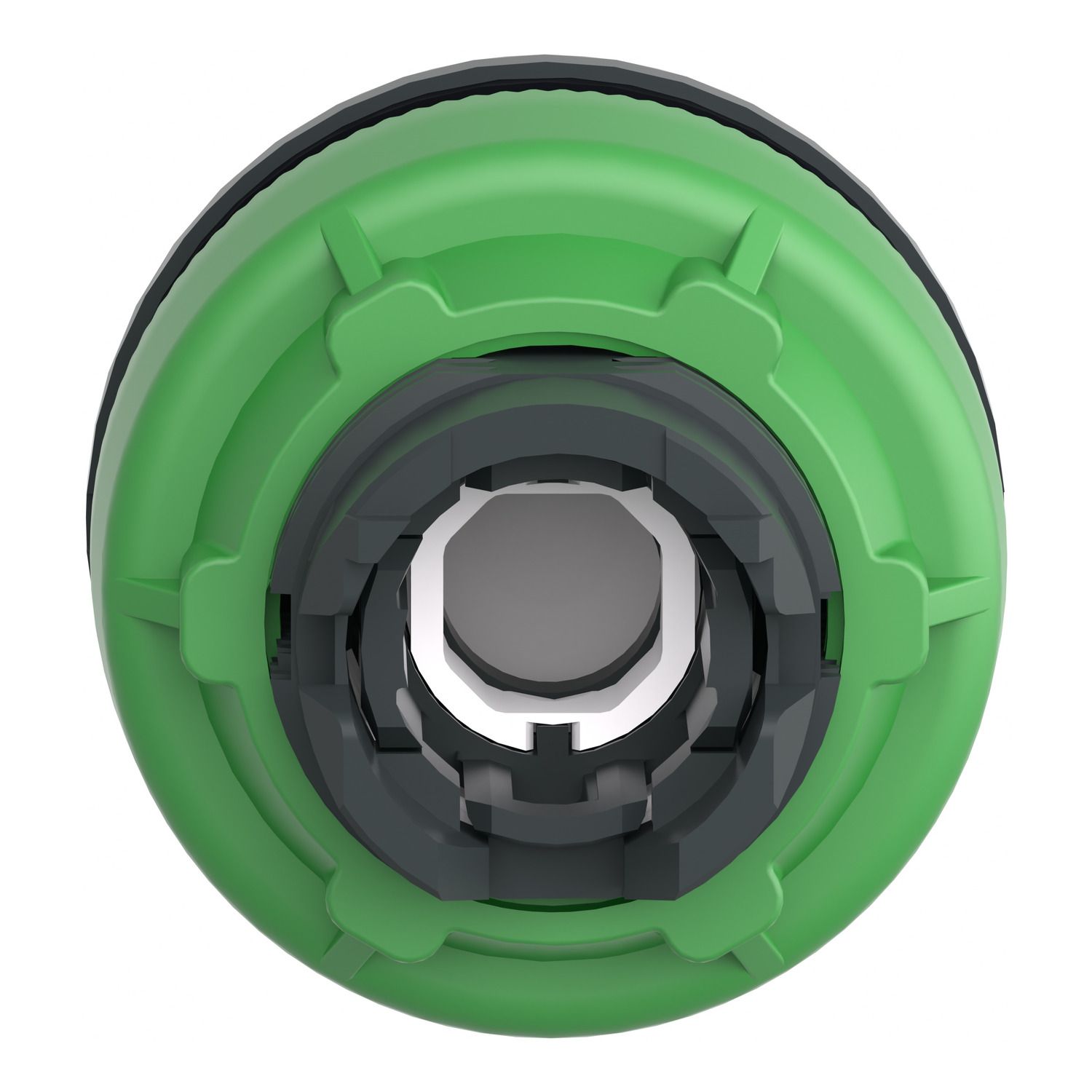 Picture of Head for illuminated push button, Harmony XB5, plastic, blue flush mounted, 30mm, universal LED, illuminated ring