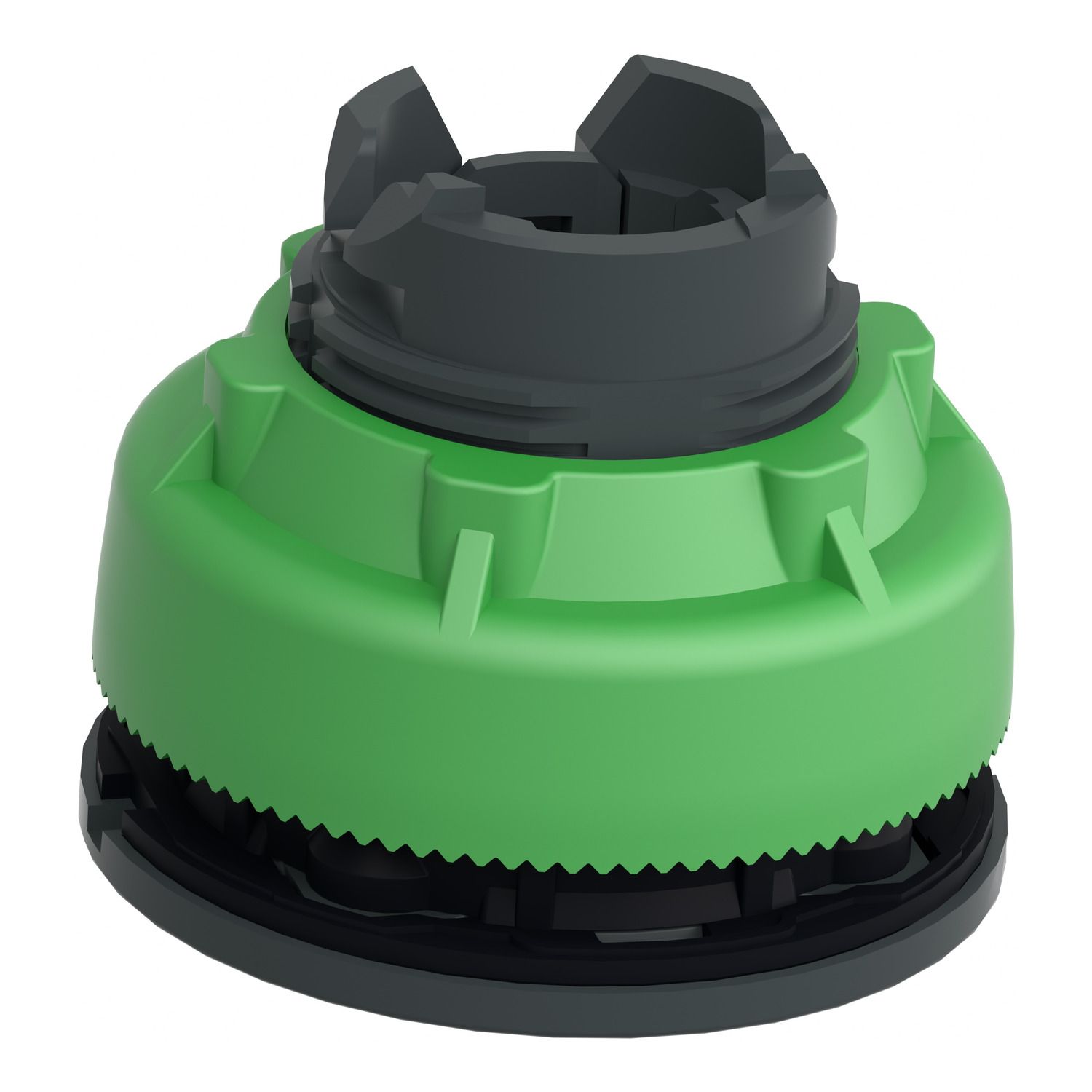 Picture of Head for illuminated push button, Harmony XB5, plastic, blue flush mounted, 30mm, universal LED, illuminated ring