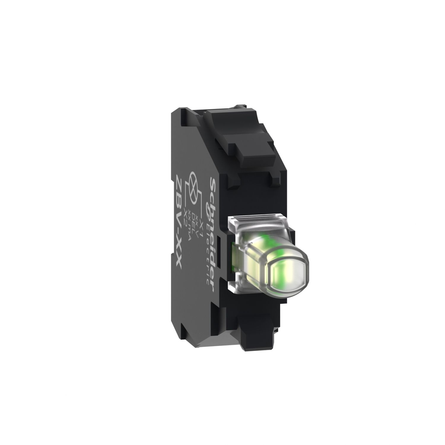 Picture of Light block, Harmony XB4 XB5, white, for head 22mm, universal LED, screw clamp terminals, 24V AC DC