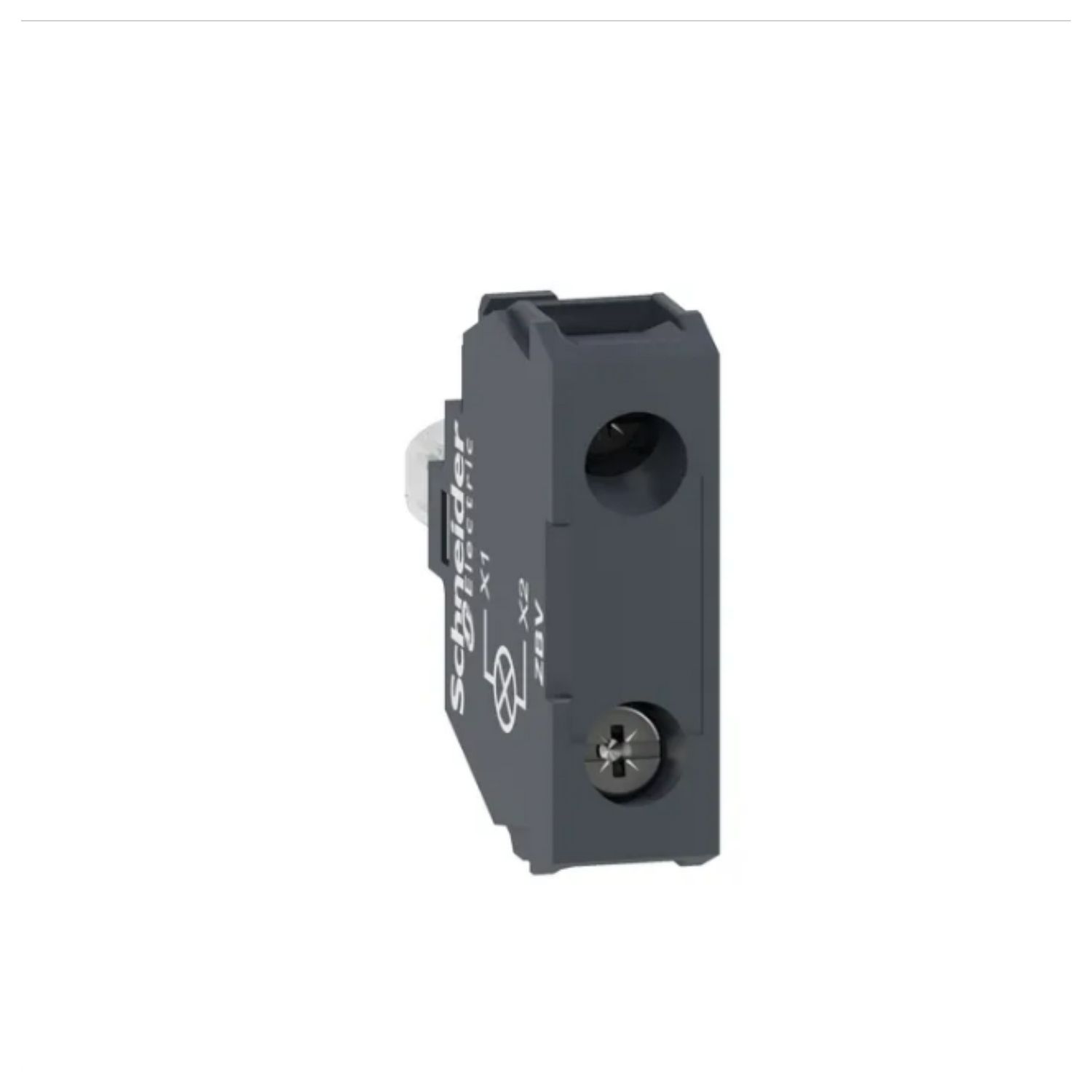 Picture of Light block, Harmony XB4 XB5, white, for head 22mm, universal LED, screw clamp terminals, 24V AC DC