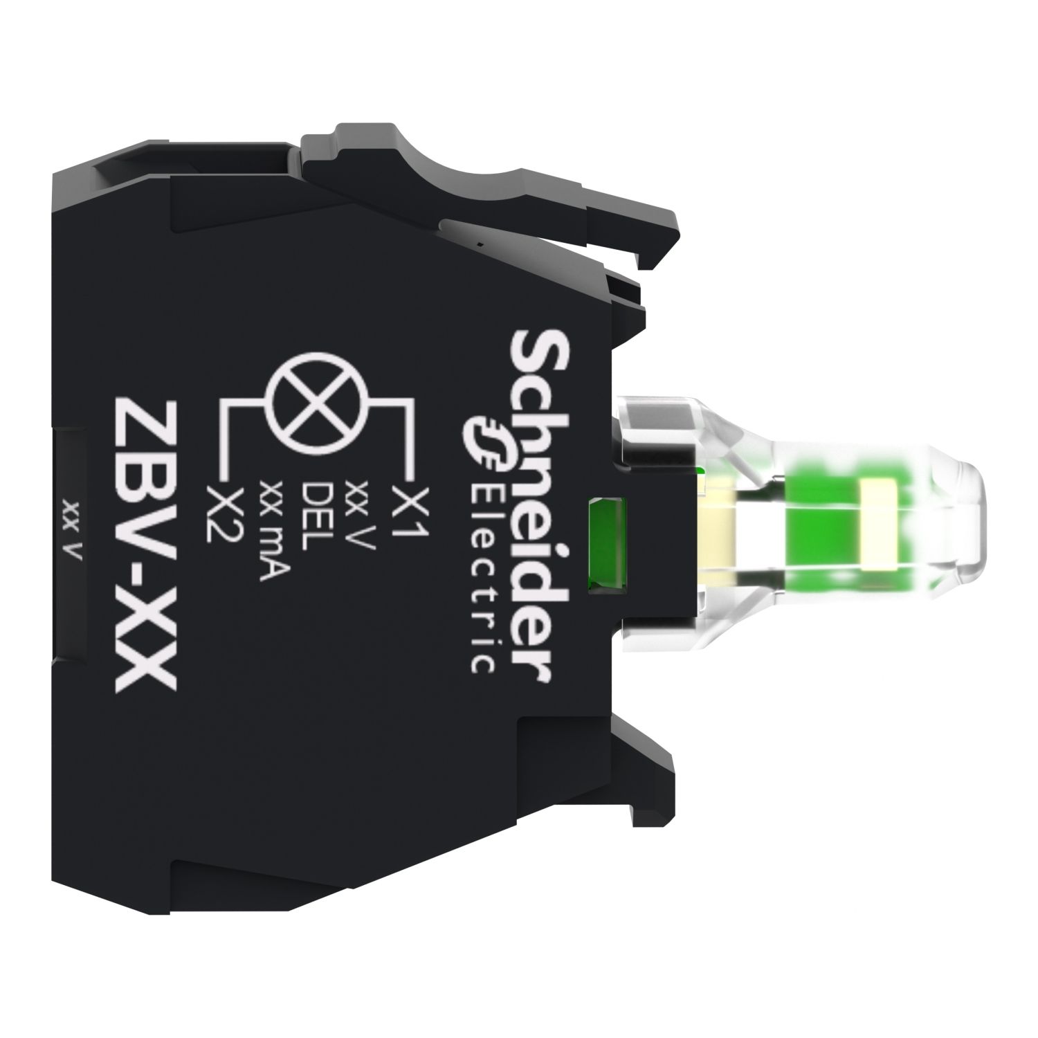 Picture of Light block, Harmony XB4 XB5, white, for head 22mm, universal LED, screw clamp terminals, 24V AC DC