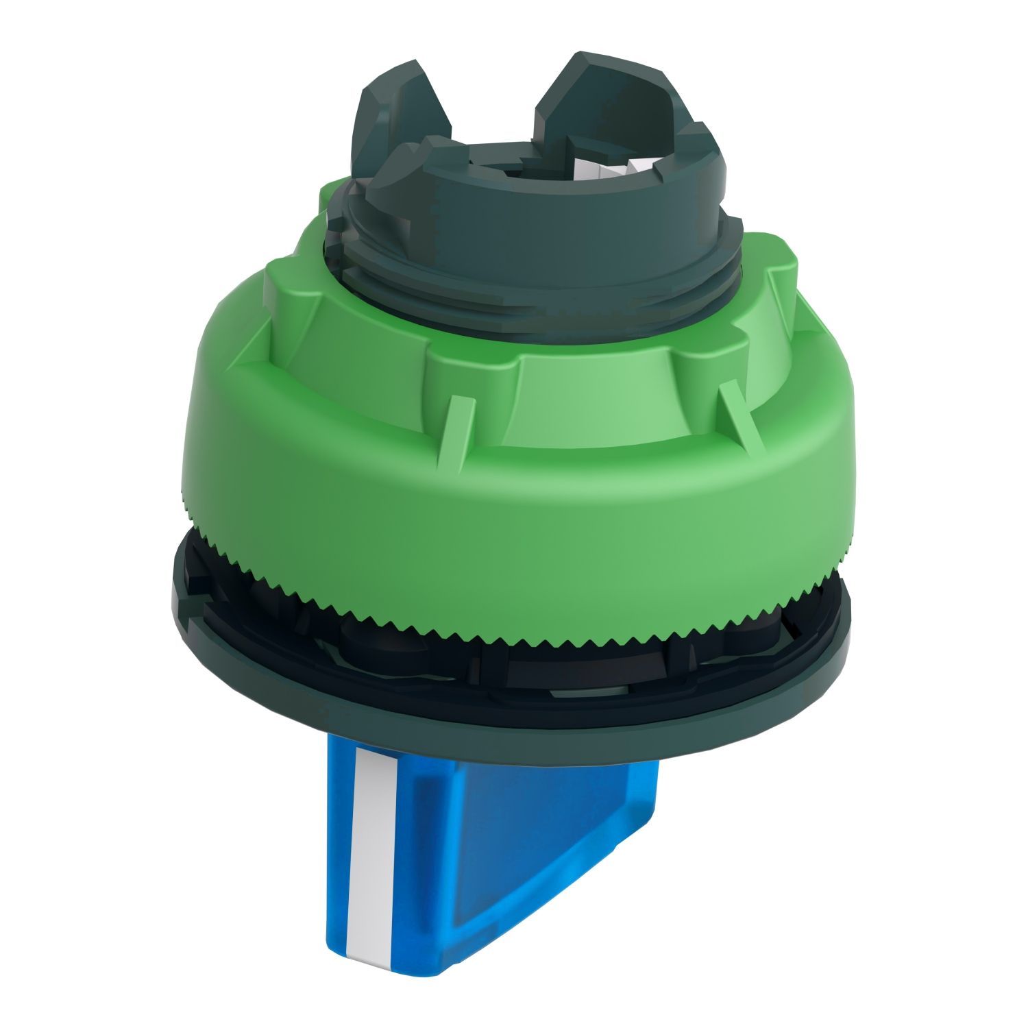 Picture of Head for illuminated selector switch, Harmony XB5, plastic, blue handle, universal LED, 2 positions, stay put
