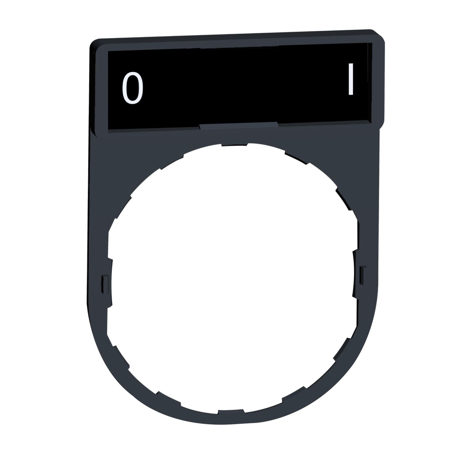 Picture of Legend holder 30x40mm, Harmony XB4, plastic, with legend 8x27mm, marked O and I