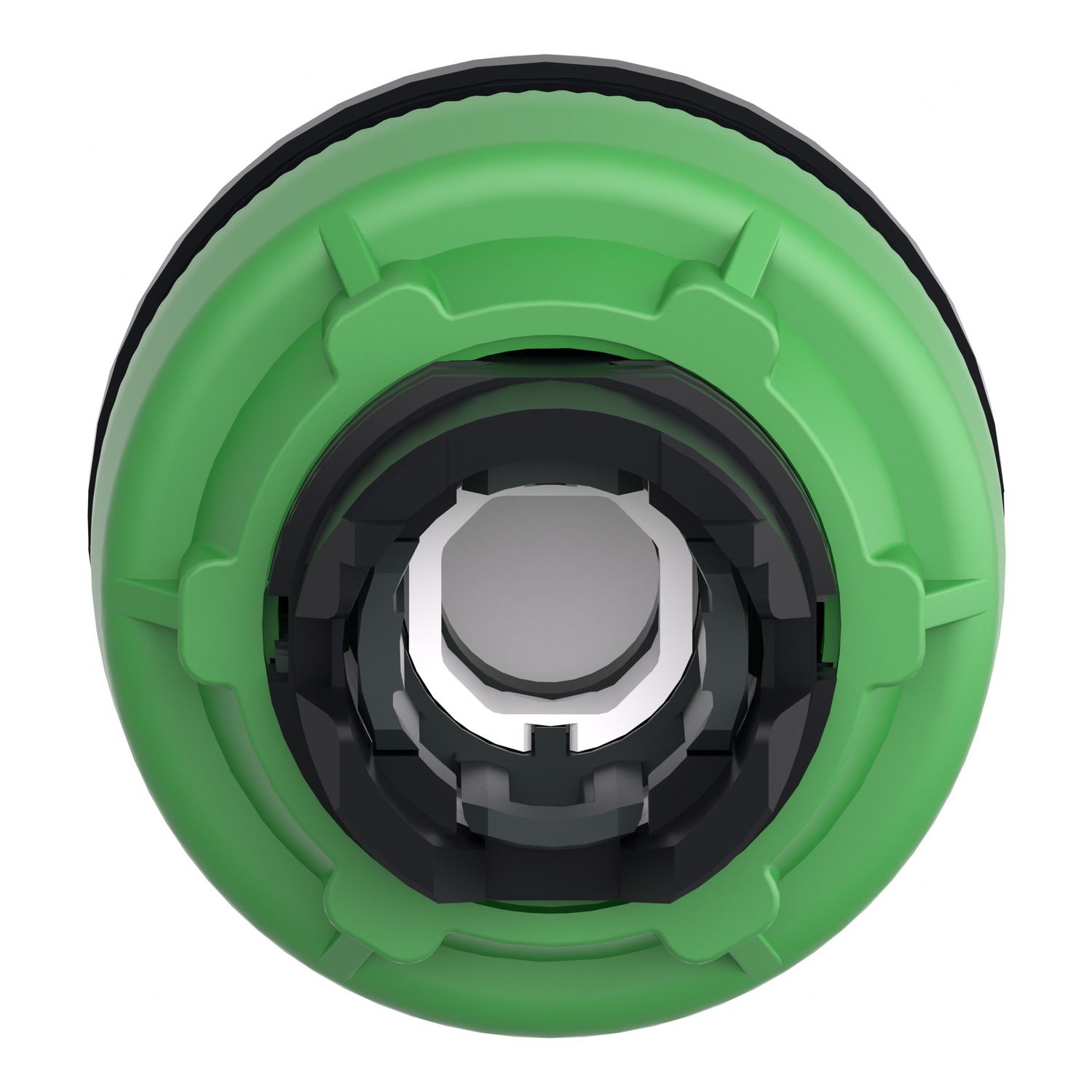 Picture of Head for pilot light, Harmony XB5, antimicrobial, plastic, blue, 30mm, universal LED, plain lens
