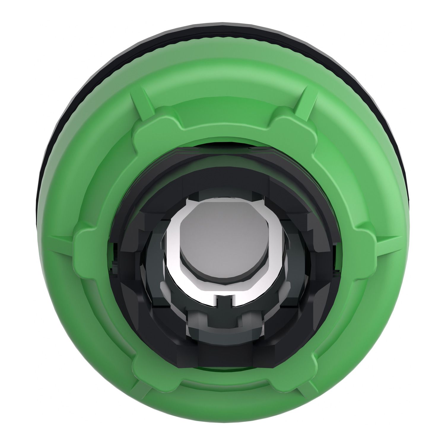 Picture of Head for pilot light, Harmony XB5, antimicrobial, plastic, yellow, 30mm, universal LED, plain lens
