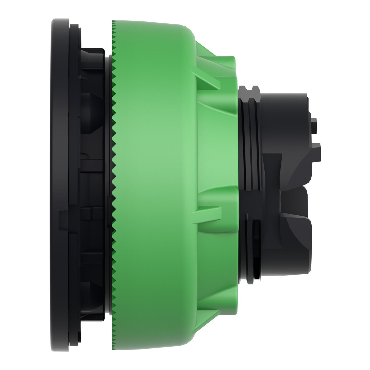 Picture of Head for pilot light, Harmony XB5, antimicrobial, plastic, yellow, 30mm, universal LED, plain lens