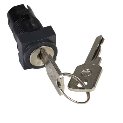 Picture of Head for key selector switch, Harmony XB6, square 16mm 2 position stay put 200