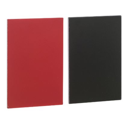 Picture of Unmarked legend 18x27mm for legend holder 30x50mm, Harmony XB4, 1 black side, 1 red side