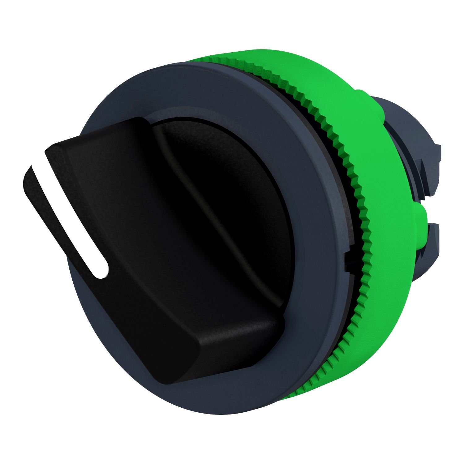 Picture of Antimicrobial Flush mounted selector switch head, Harmony XB5, plastic, black, 30mm, 2 positions, spring return right to left