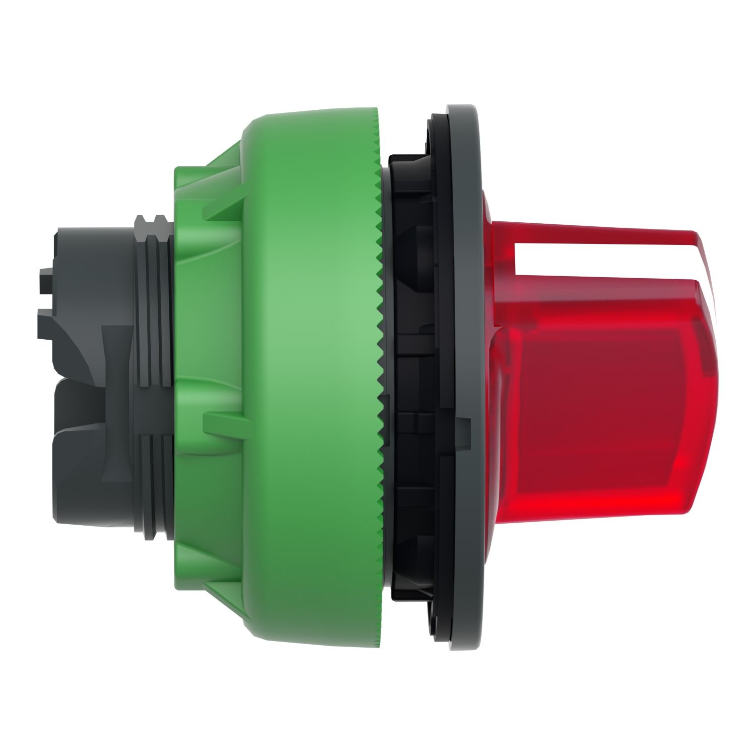 Picture of Head for illuminated selector switch, Harmony XB5, plastic, red handle, universal LED, 2 positions, spring return