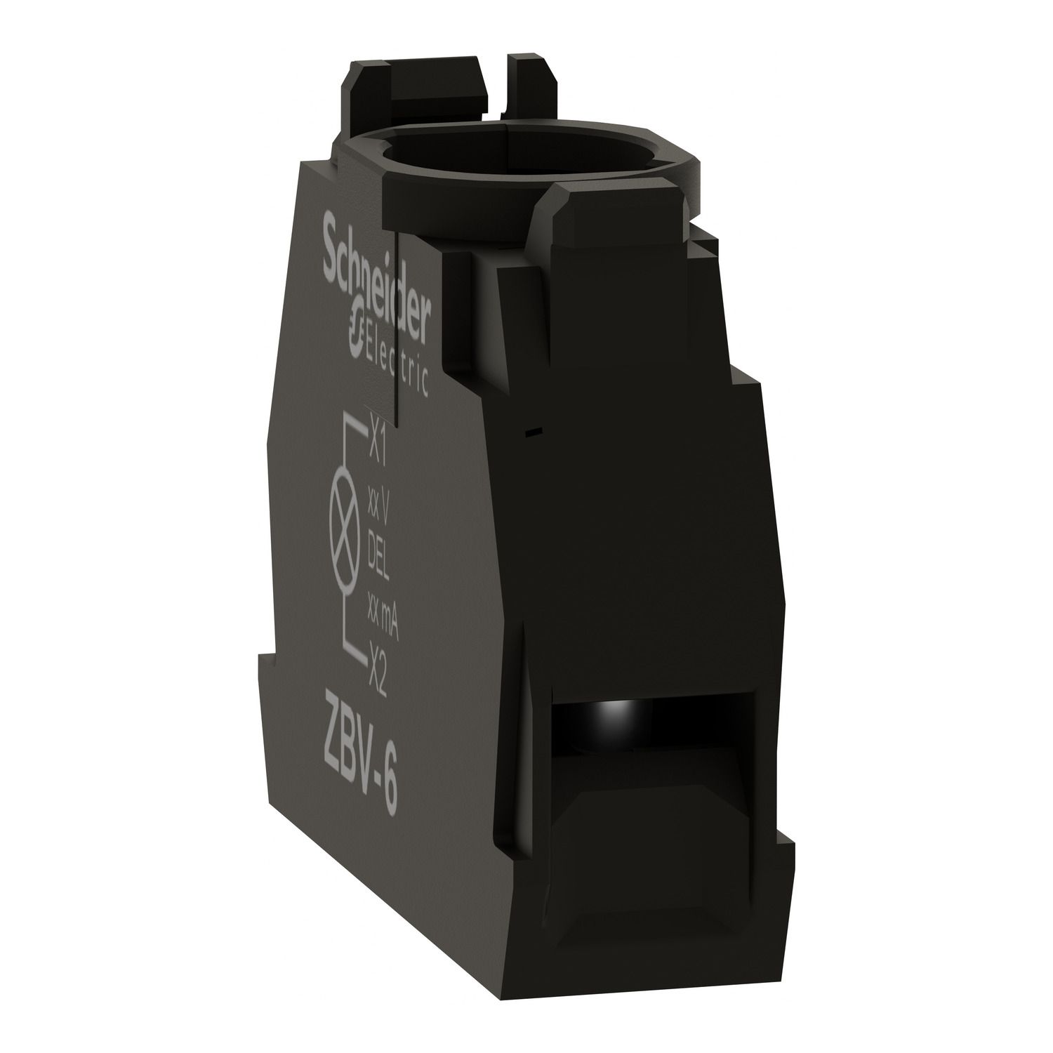 Picture of Light block for head 22mm, Harmony XB4, for BA9s bulb, It 250V, screw clamp terminal