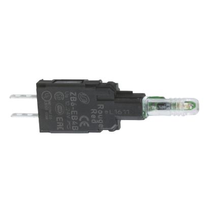 Picture of Complete body for pilot lights, Harmony XB6, blue light block, with body/fixing collar, integral LED, 12…24V AC