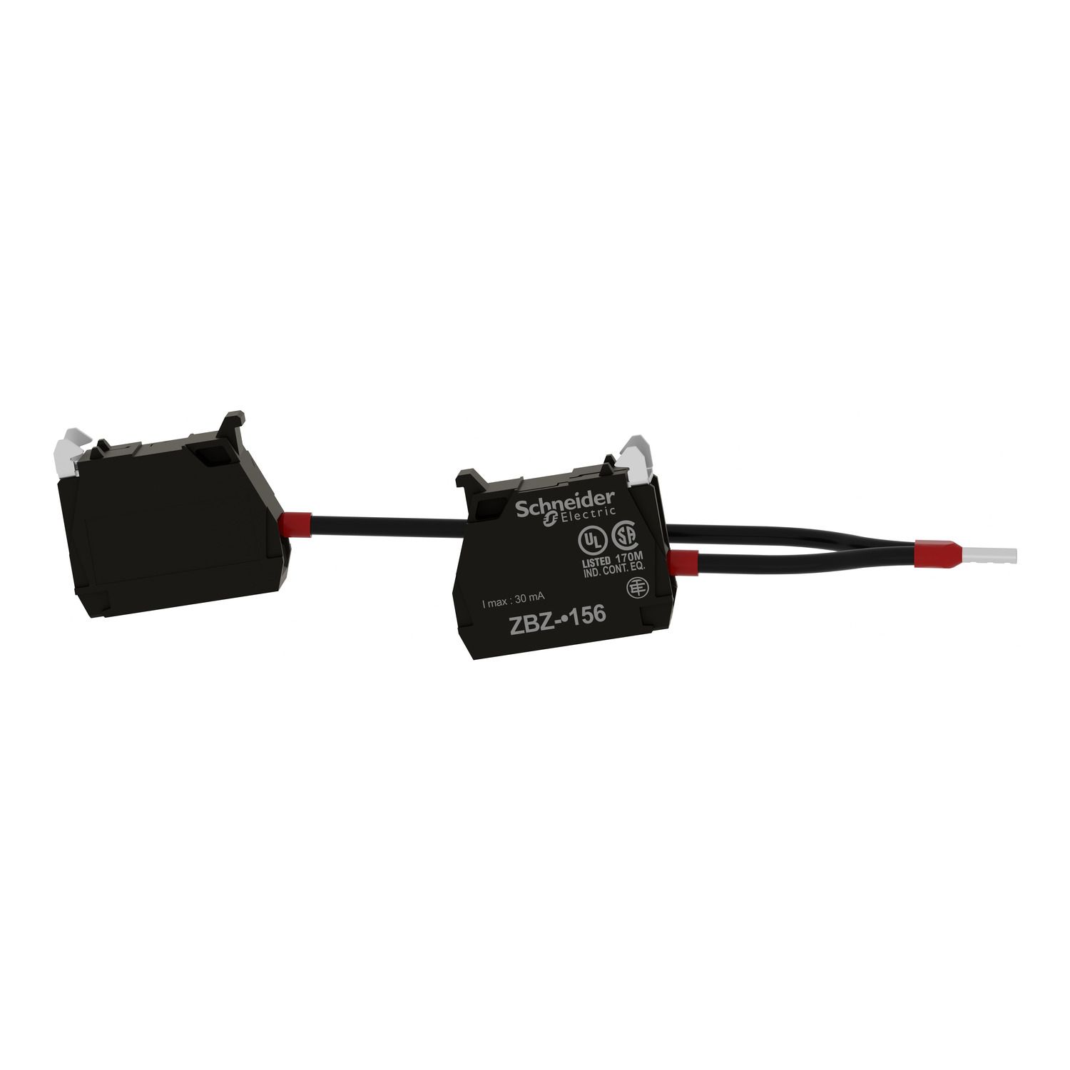 Picture of Block for test light function with integral LED, Harmony XB4, double, 48...230V AC