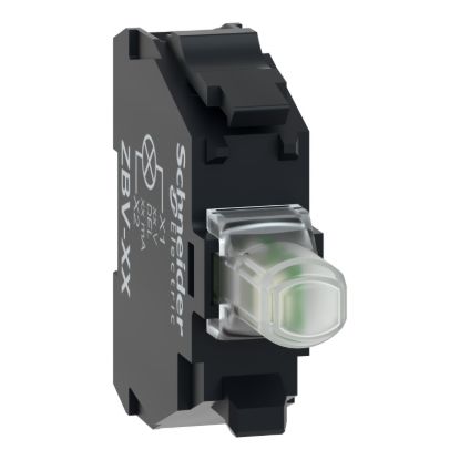Picture of Light block, Harmony XB4 XB5, white, for head 22mm, universal LED, screw clamp terminals, 12V AC DC