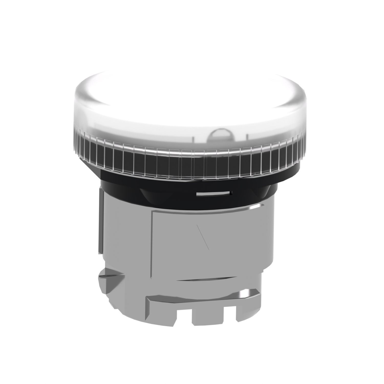 Picture of Head for pilot light, Harmony XB4, metal, white, 22mm, plain lens for BA9s bulb