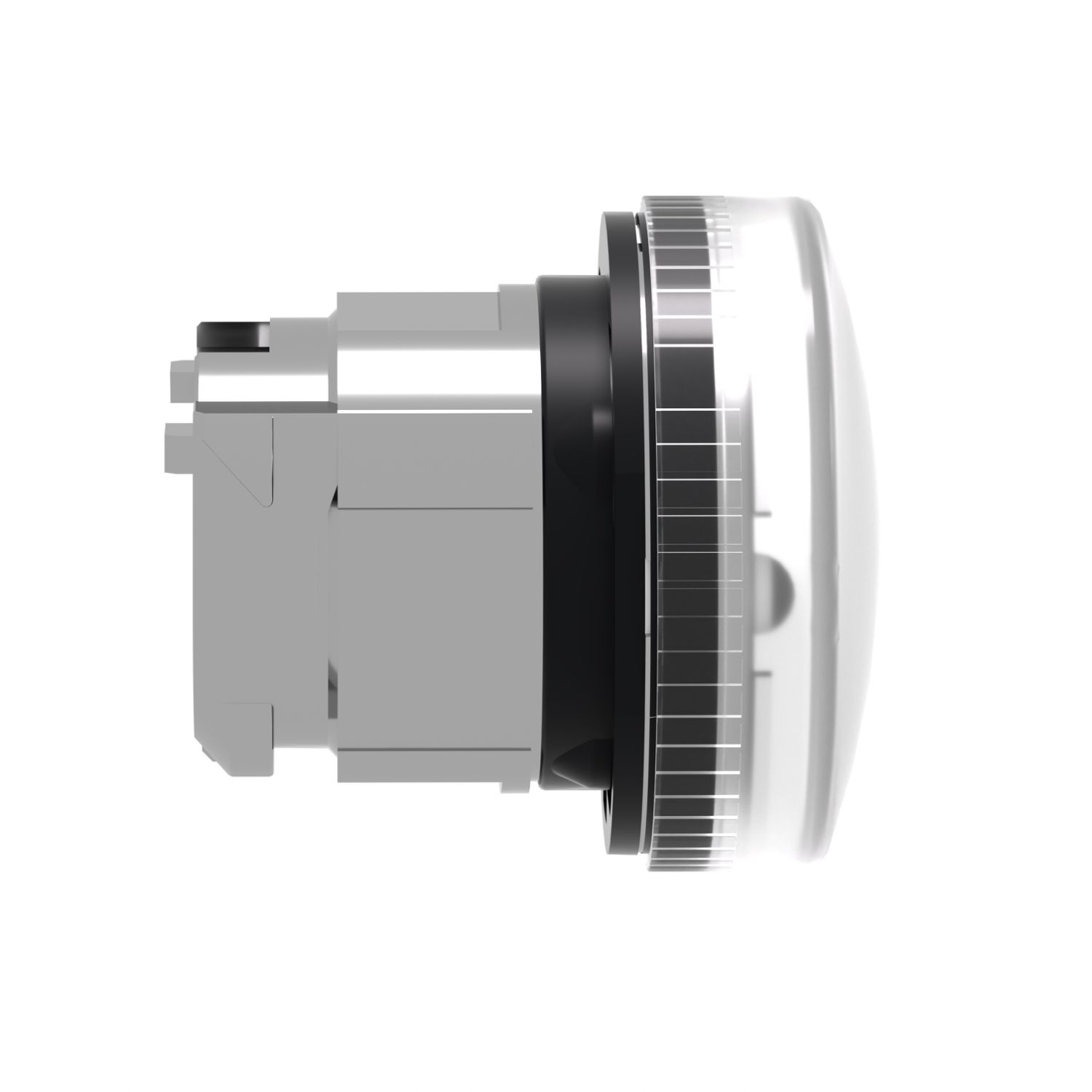 Picture of Head for pilot light, Harmony XB4, metal, white, 22mm, plain lens for BA9s bulb