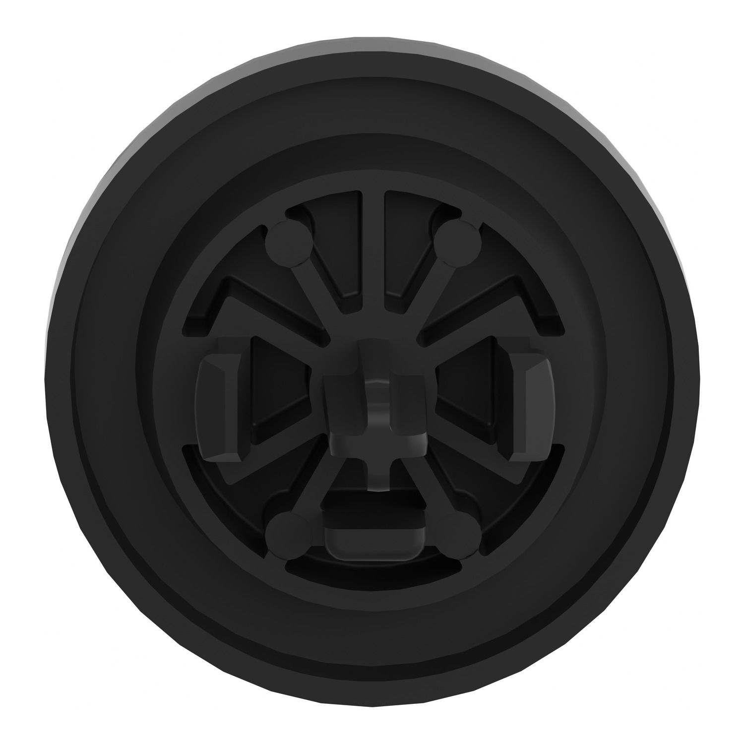 Picture of Antimicrobial plain cap, Harmony XB5, Harmony XB4, black, for flush mounted push button
