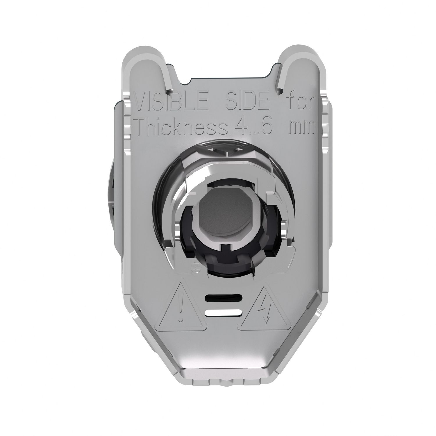 Picture of Head for pilot light, Harmony XB4, flush mounted, white, 30mm, with plain lens, universal LED