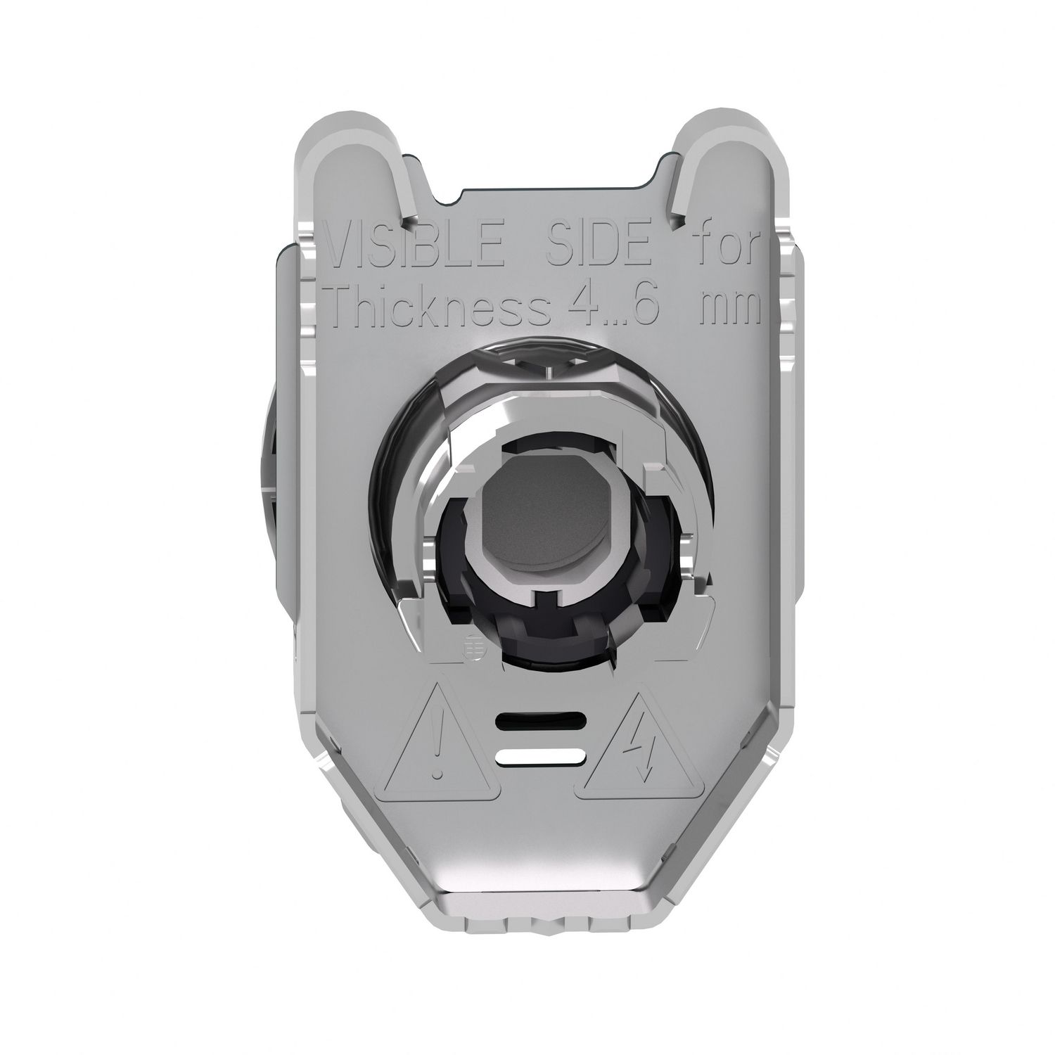 Picture of Head for pilot light, Harmony XB4, flush mounted, green, 30mm, with plain lens, universal LED