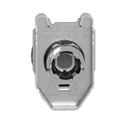 Picture of Head for pilot light, Harmony XB4, metal, orange flush mounted, 30mm, universal LED, plain lens