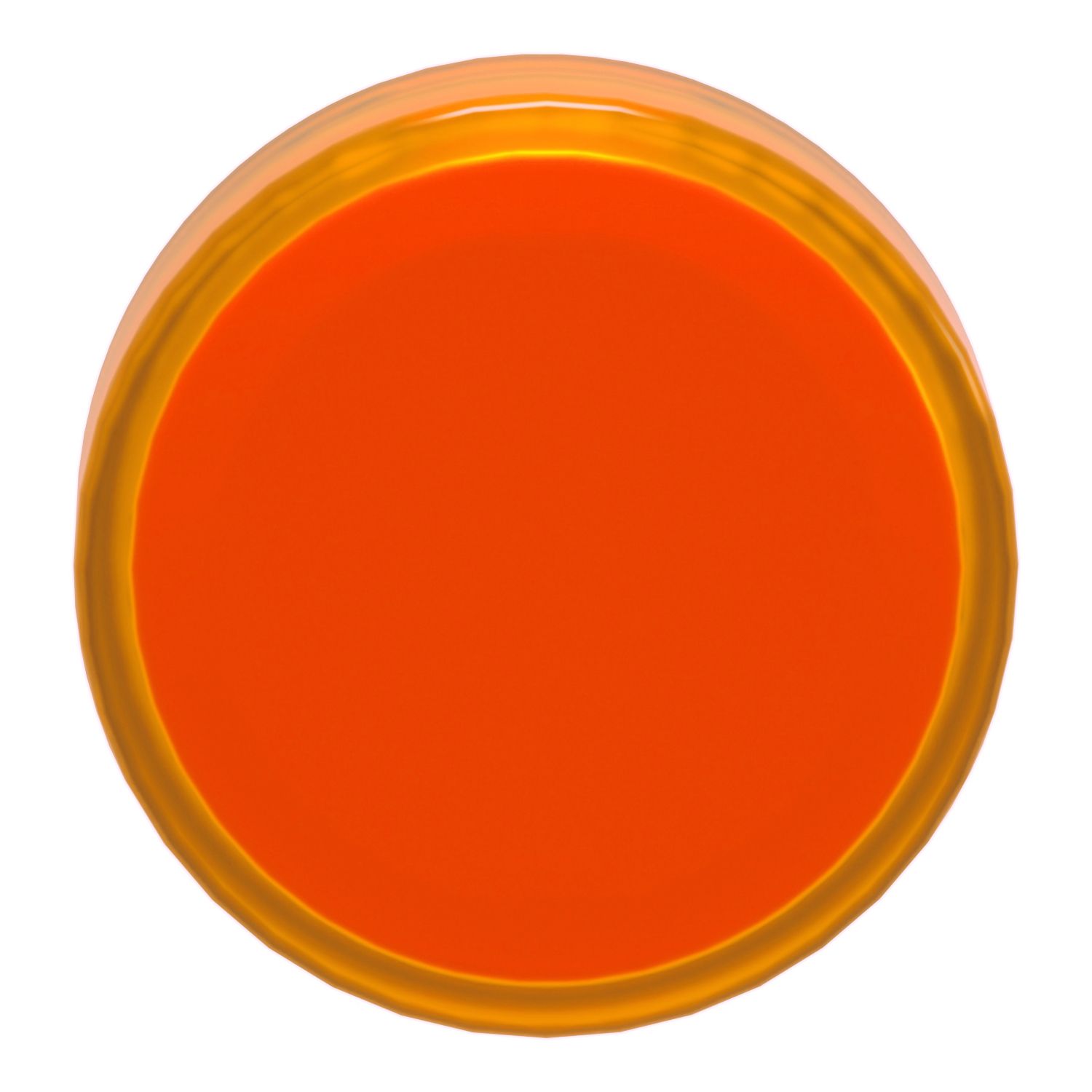 Picture of Head for Pilot light, Harmony XB4, metal, orange, 22mm, universal LED, plain lens