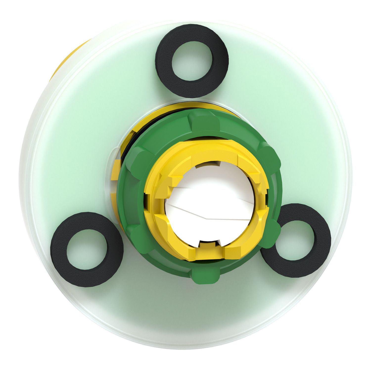 Picture of Antimicrobial Emergency stop head, Harmony XB5, plastic, red, 22mm, trigger latching turn to release, red