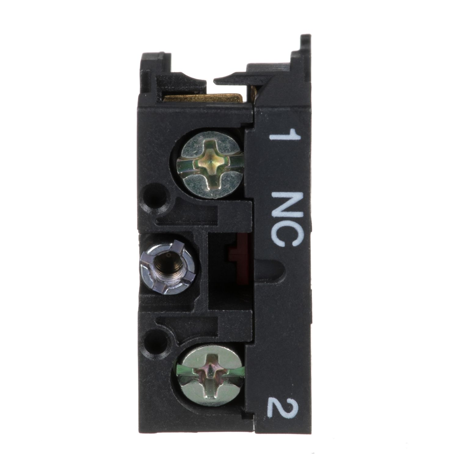 Picture of Contact block, Harmony XAC, single contact, spring return, 1 speed, front mounting, screw clamp terminal, 1NC