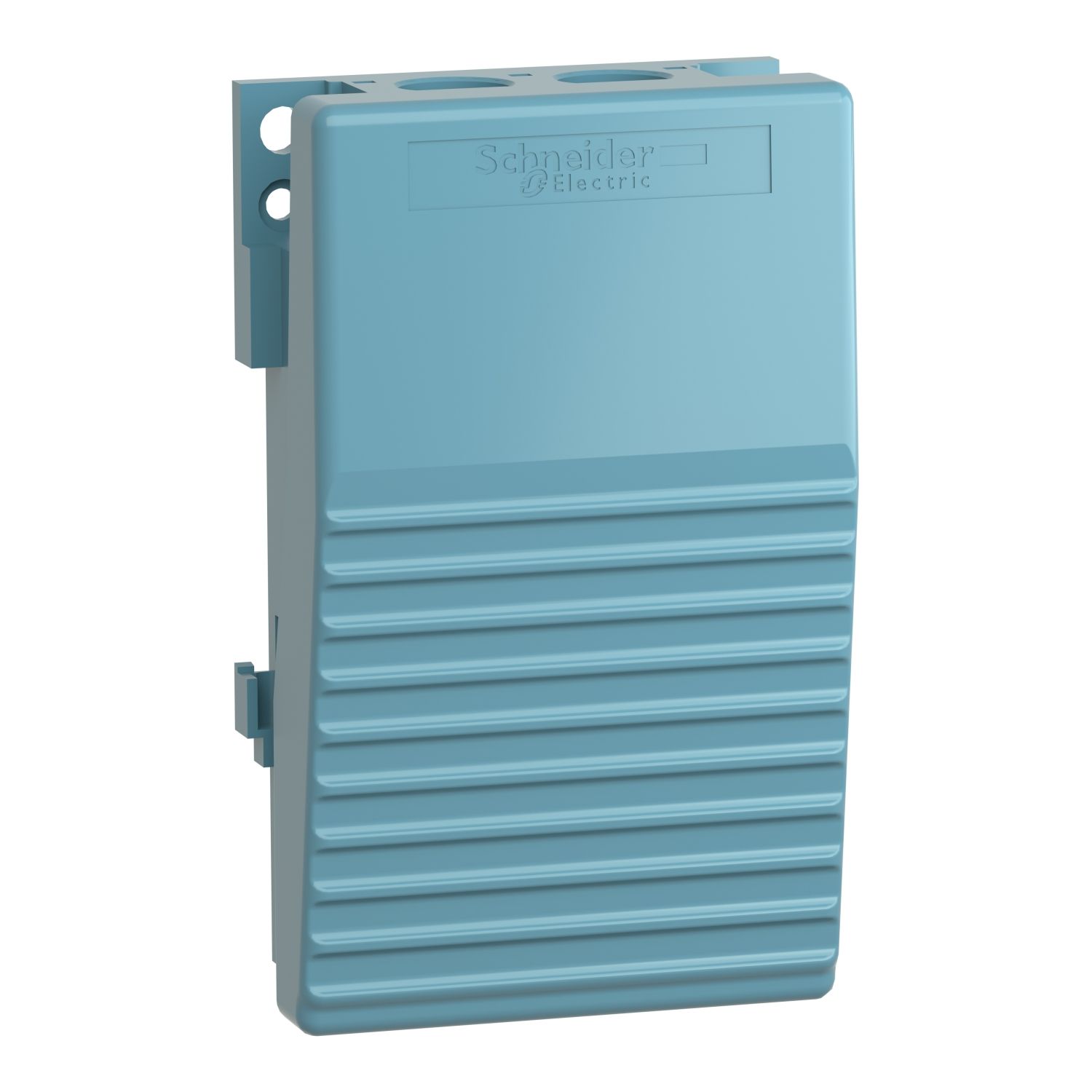 Picture of Single foot switch, Harmony XPE, metal, blue, without cover, 2 steps, 2 contacts 1NC+NO, IP66