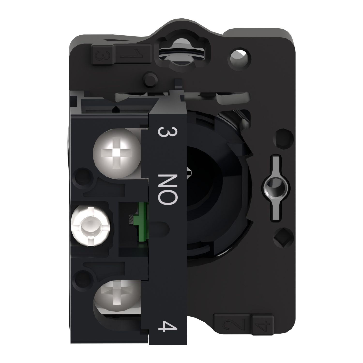 Picture of Complete selector switch, Easy Harmony XA2, plastic, black, 22mm, 2 positions, stay put, 1NO