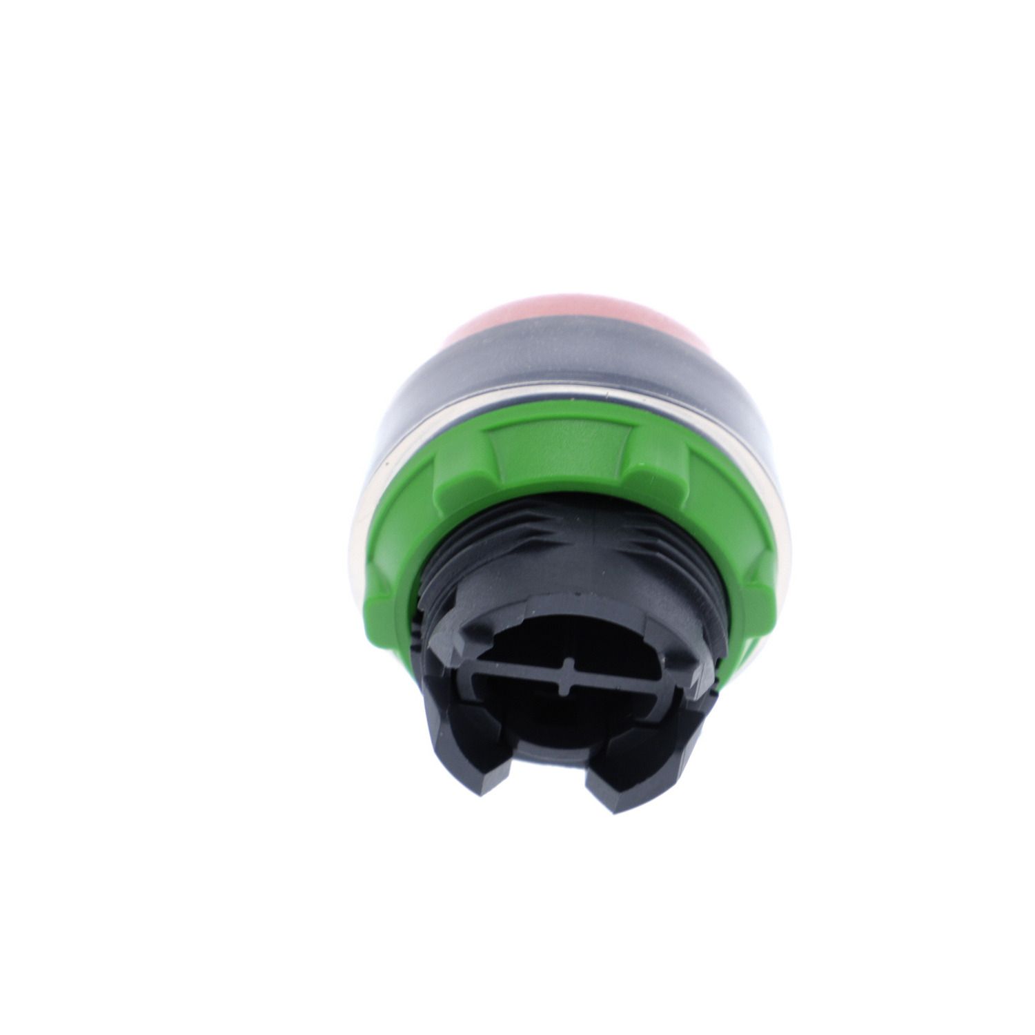 Picture of Head for non illuminated push button, Harmony XB5, plastic, projecting, red, 22mm, spring return, booted, unmarked