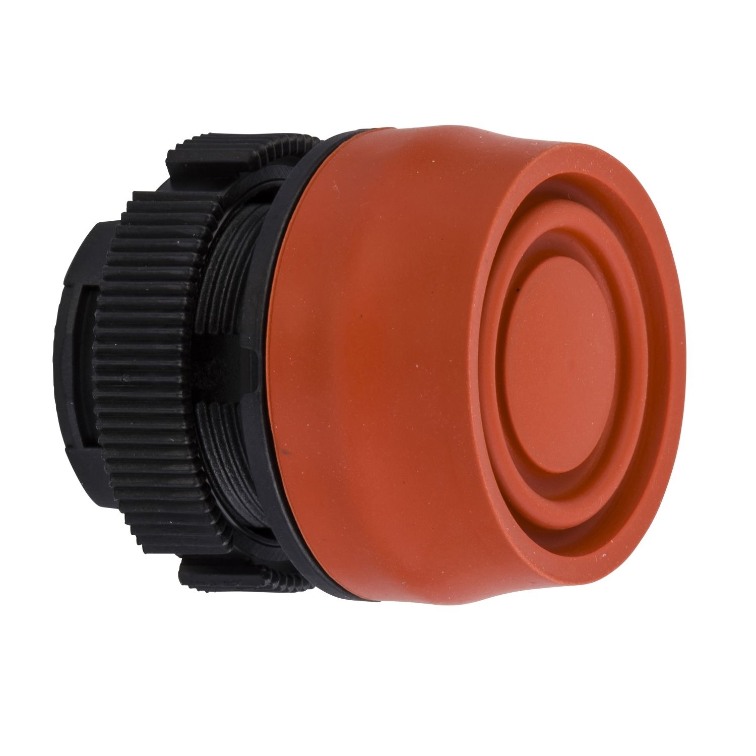 Picture of pushbutton head - Ø 22 - red - booted - unmarked