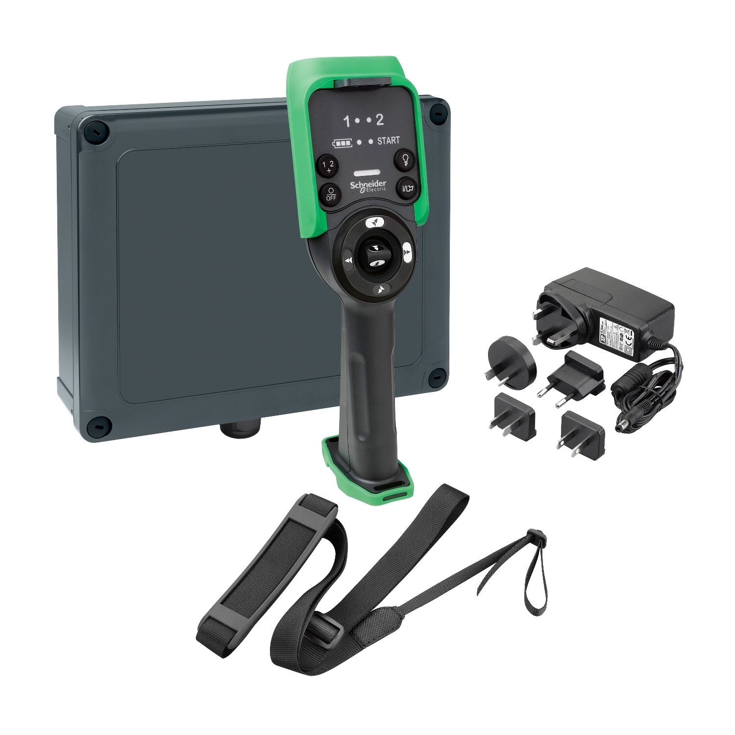 Picture of Control station, Harmony eXLhoist, standard, XARS system with charger, wireless, shoulder belt, tags, cable USB/RJ45 and config software