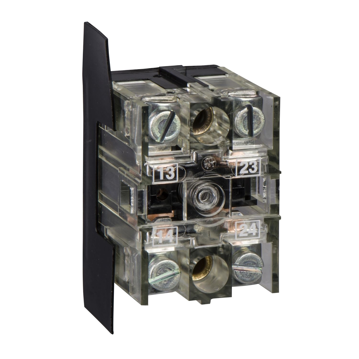Picture of Single contact block, Harmony XAC, spring return, 2 speed, spring return, front mounting, 2NO