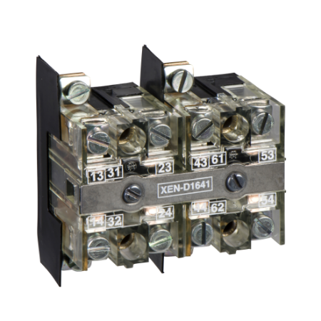 Picture of spring return contact block - 2 NO - front mounting, 30 mm centres