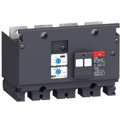 Picture of Earth-leakage add-on protection module, ComPact NSX 250, MH type, 440 VAC to 550 VAC, 30 mA to 10 A, 4 poles