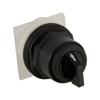 Picture of Selector switch head, Harmony 9001SK, plastic, standard handle, black, 30mm, 3 positions, stay put