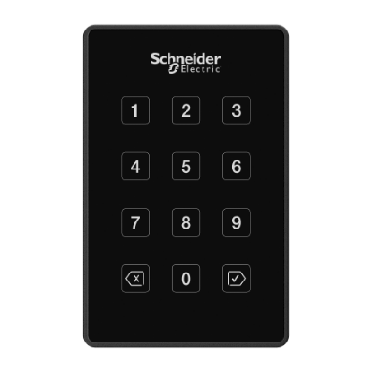 Picture of Security Expert smartcard reader, 13.56MHz, PIN and keypad, wall plate, black