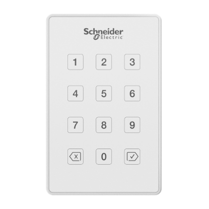 Picture of Security Expert smartcard reader, 13.56MHz, PIN and keypad, wall plate, white