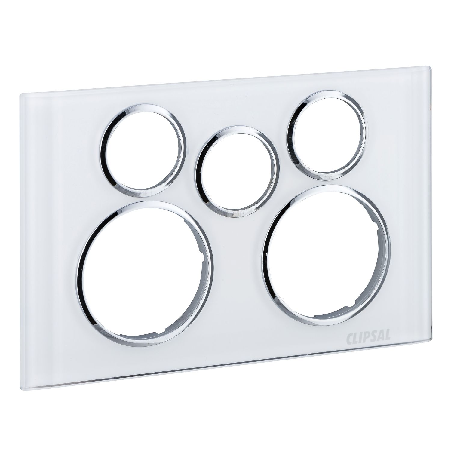 Picture of Cover Socket Outlet, Saturn Series, Twin switched, Extra switch aperture, Horizontal
