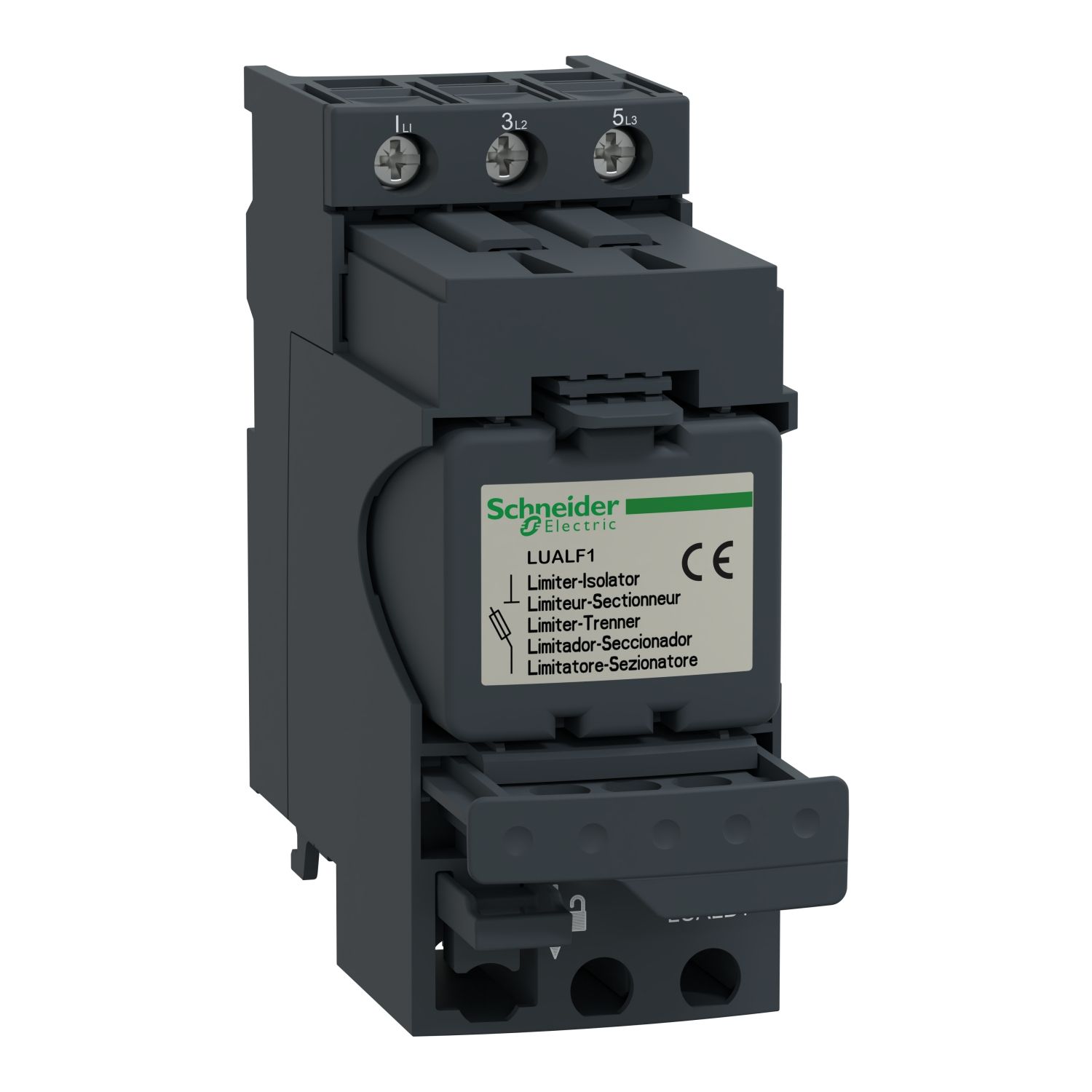 Picture of Limiter disconnector, TeSys Ultra, 32A, activation 50kA, 130kA at 440V, Direct mounting on power base