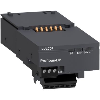 Picture of Communication module, TeSys Ultra, 24VDC, 0 to 500mA, Profibus DP, front side