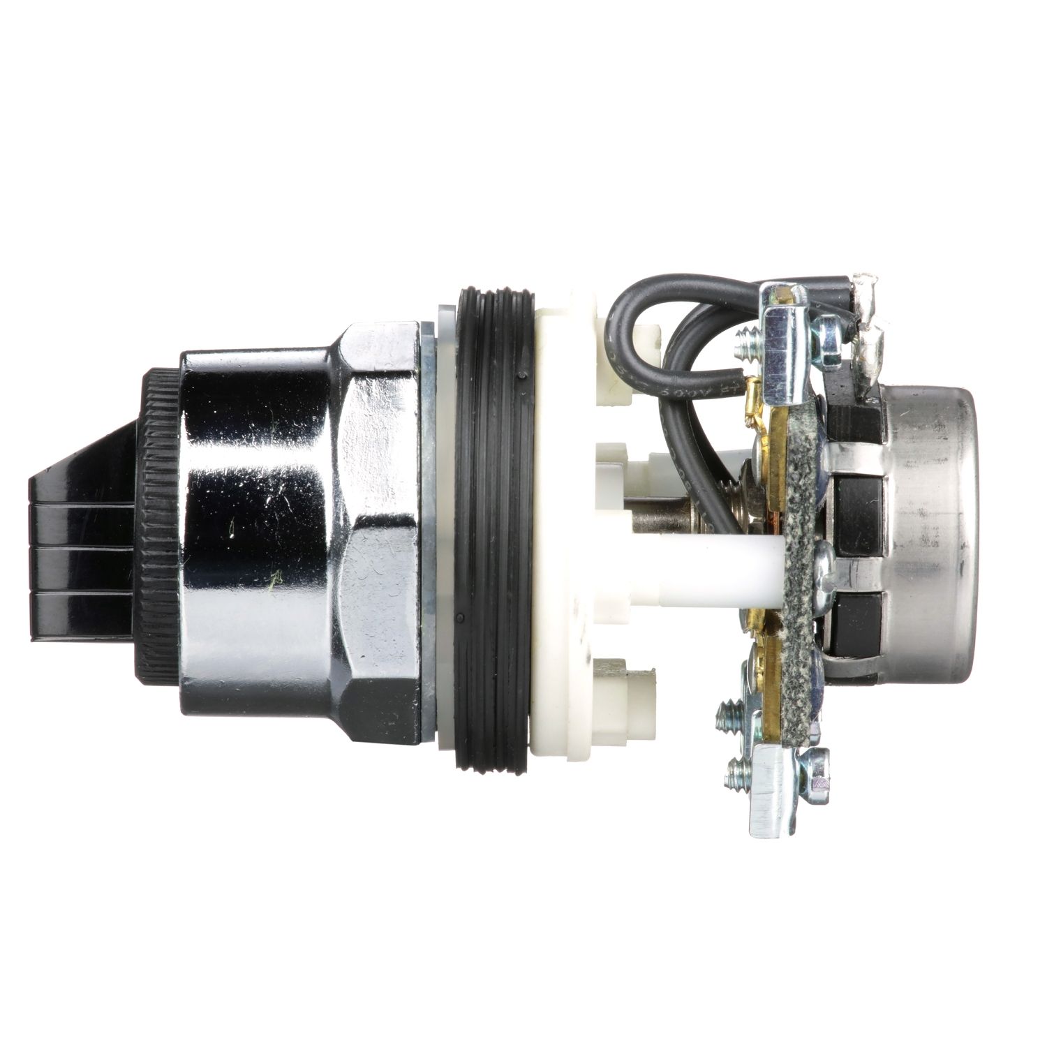 Picture of Potentiometer, Harmony 9001K, metal, black, 30mm, 10kOhm