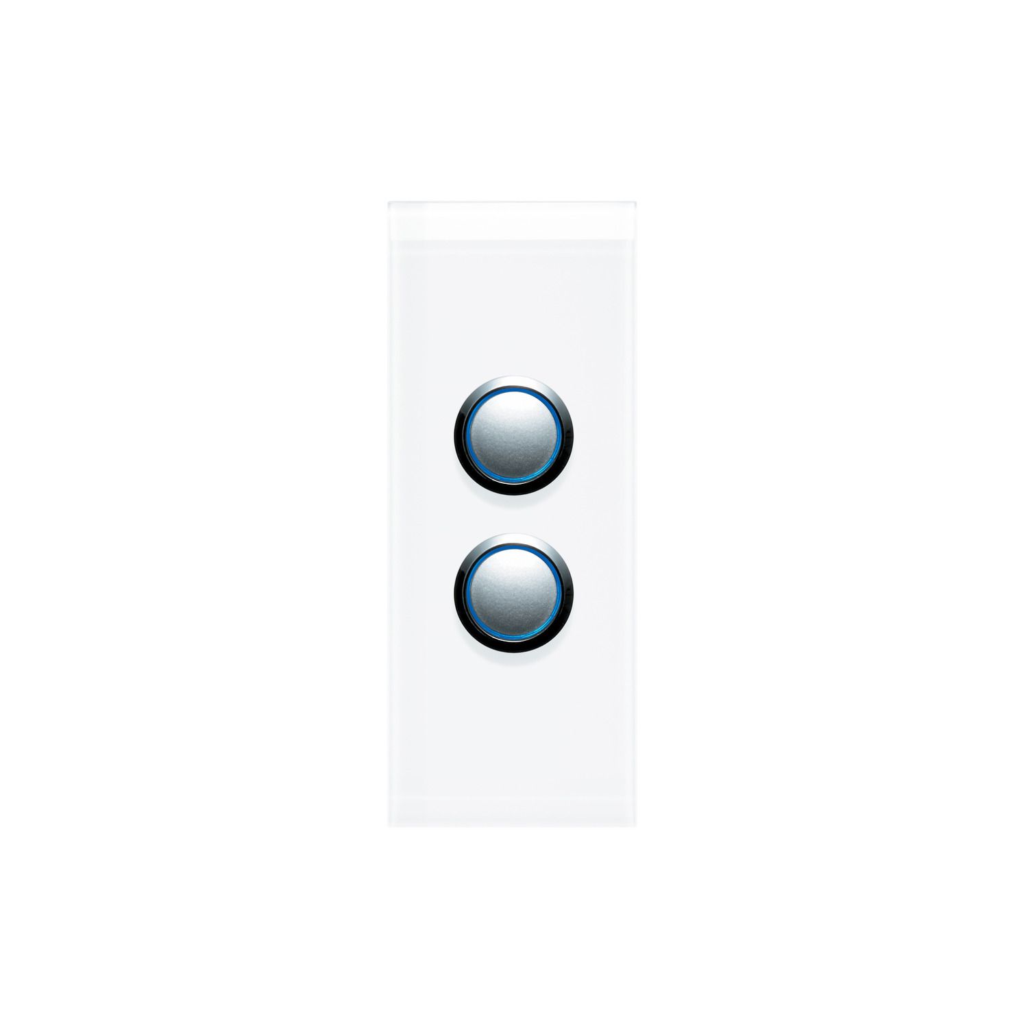 Picture of Push Button Switch LED Architrave, Saturn Series, 2 Gang, 250V, 16AX/20A