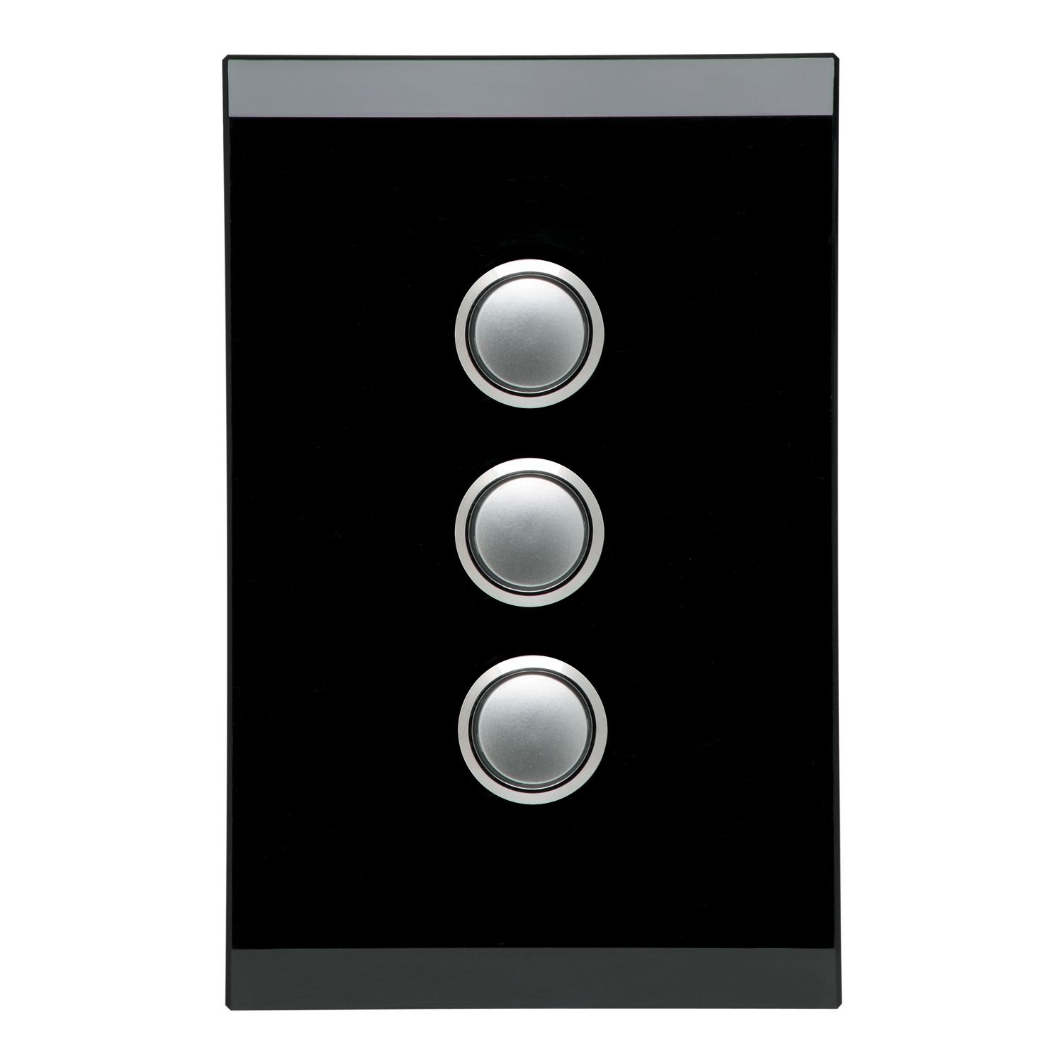 Picture of Push Button Switch LED, Saturn Series, 3 Gang, 250V, 16AX/20A