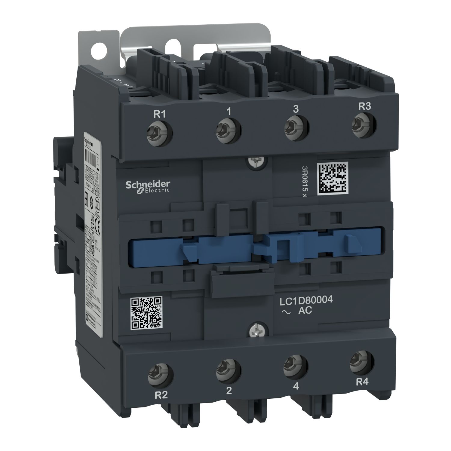 Picture of Contactor, TeSys Deca, 4P(4NO), AC-1, <=440V, 125A, 240V AC 50Hz coil, screw clamp terminal