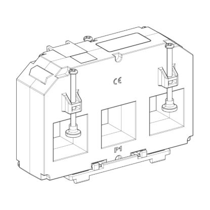 Picture of LVCT - 3-in-1 solid core CT RJ45 - 25mm entraxe - 100A : 0.333V output