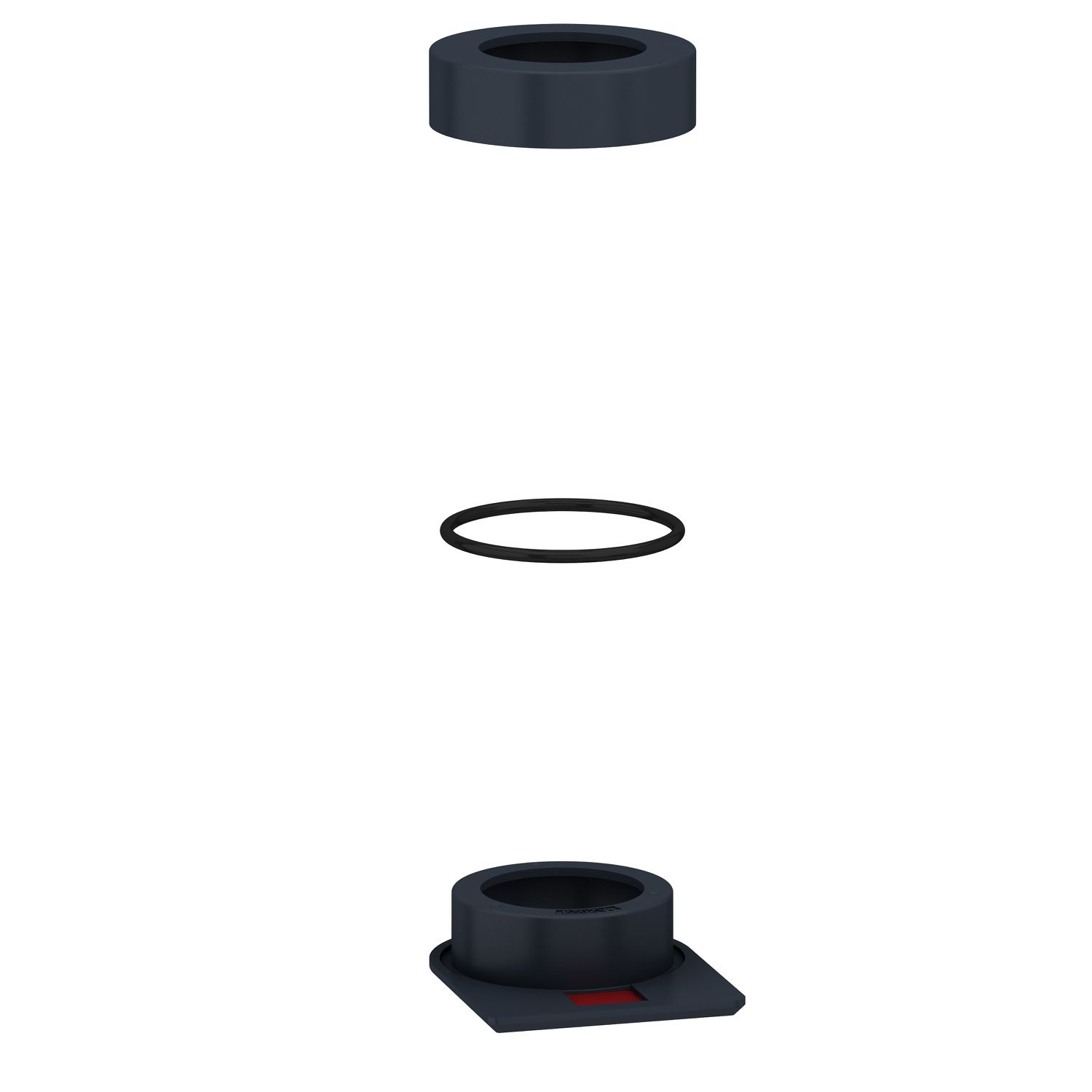 Picture of Flush mounting kit, Harmony XB5, Ø30 for push buttons and pilot lights Ø22, plastic, 1-line legend