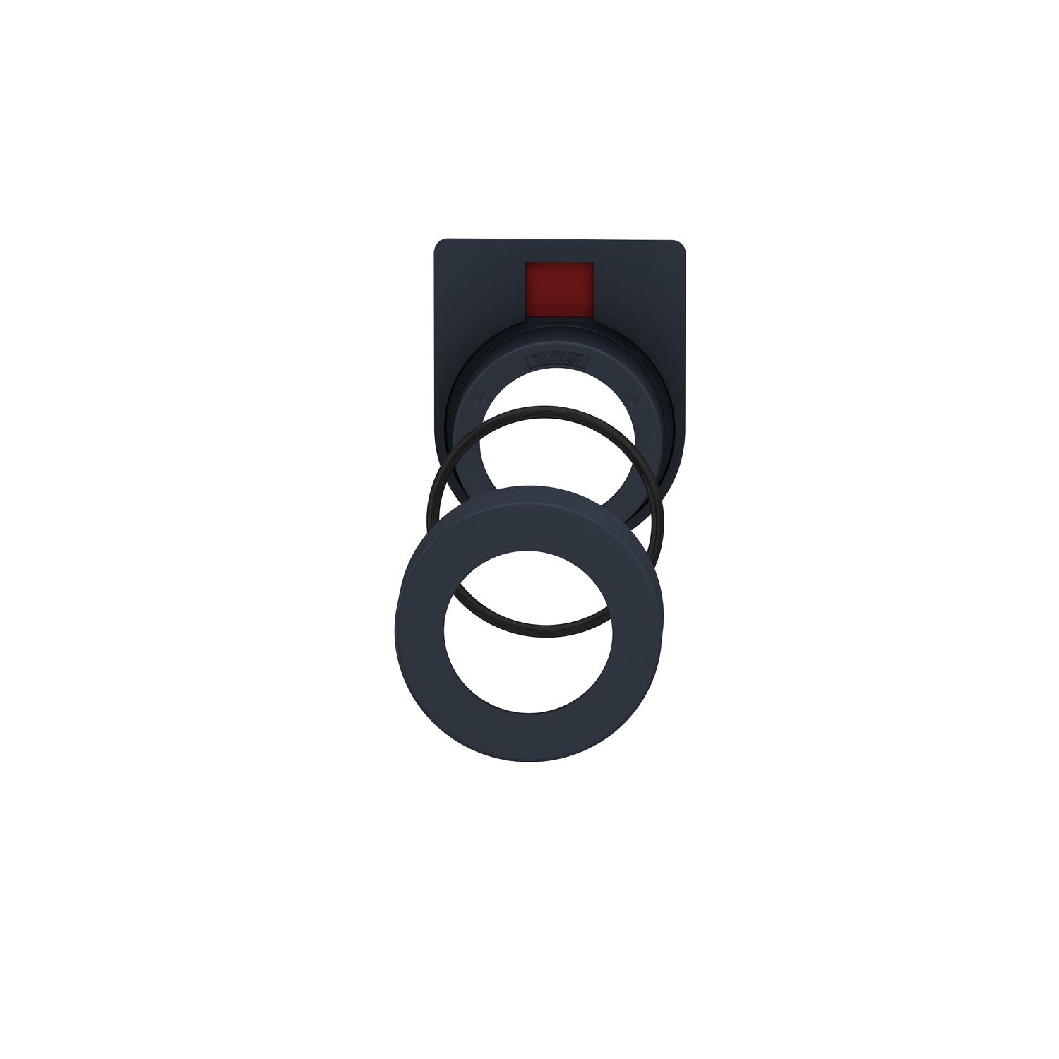Picture of Flush mounting kit, Harmony XB5, Ø30 for push buttons and pilot lights Ø22, plastic, 1-line legend